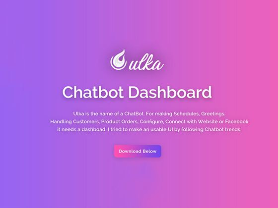 Chatbot Dashboard Design 