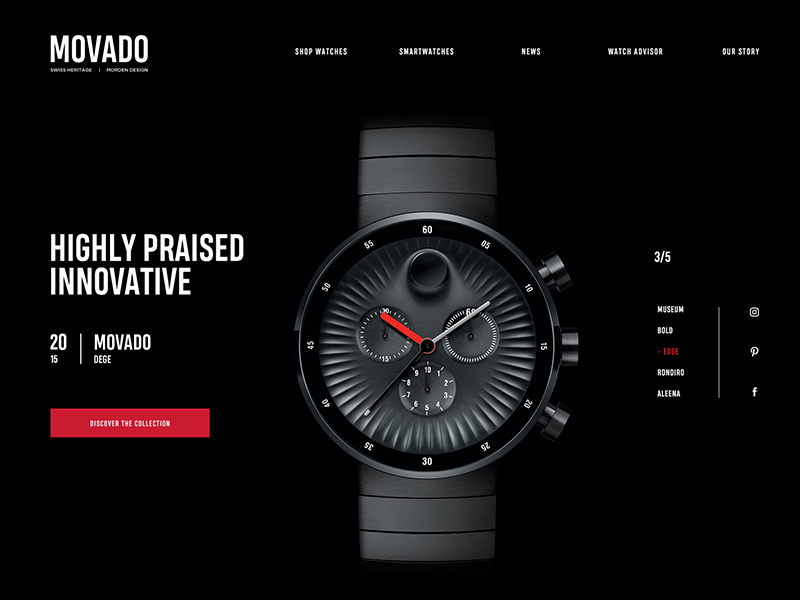 Movado Website Redesign#