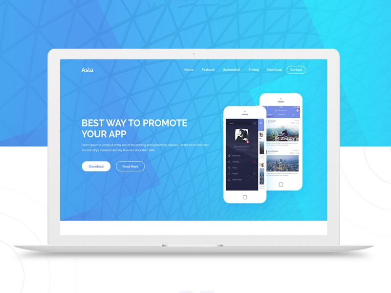 Asla App Landing Page