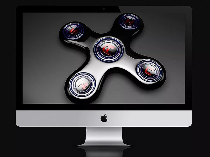 C4D指尖陀螺建模板式排版