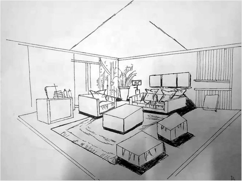 素描画