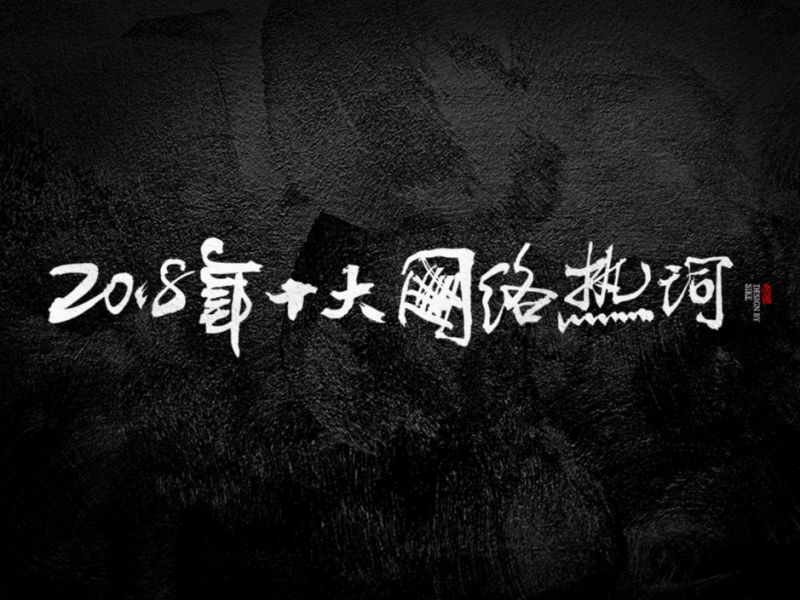 斯科/2018年十大网络热词字体呈现